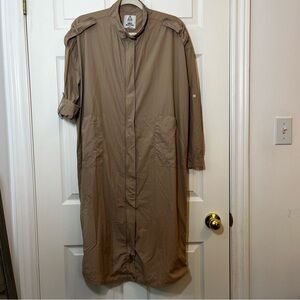 UNIF x Urban Outfitters Beige Zip Windbreaker Trench Size Small